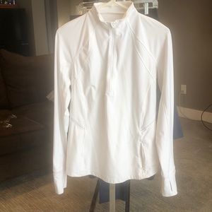 Lululemon white size 8  1/4 zip training jacket